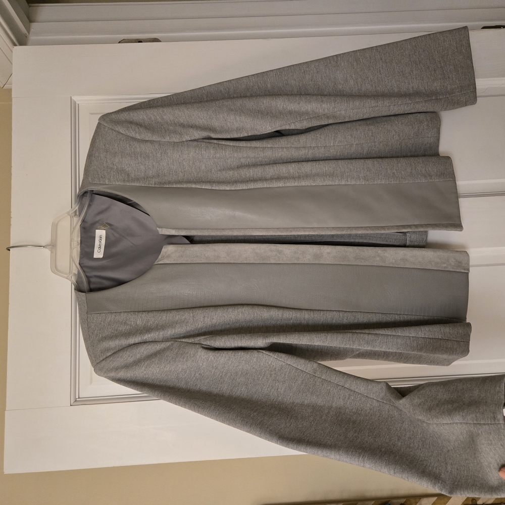 Gray Open Front Blazer